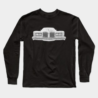 Pontiac Grand Prix 1970s American classic car monochrome Long Sleeve T-Shirt